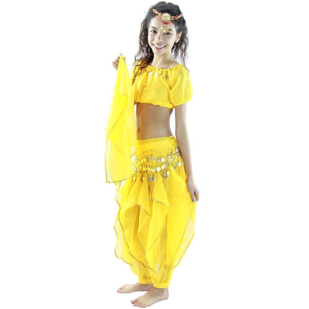 Bollywood Little Lantern 5-Piece Children Belly Dance Costume - Click Image to Close