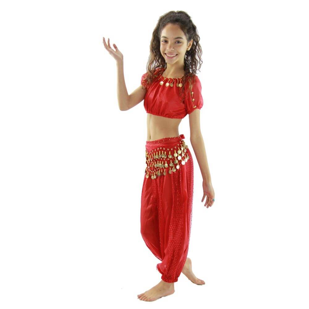 Bollywood Little Lantern 5-Piece Children Belly Dance Costume - Click Image to Close