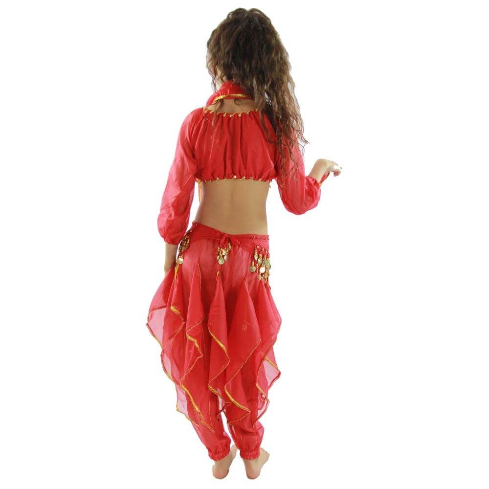 Long Sleeve 5-Piece Children Belly Dance Costume - Click Image to Close