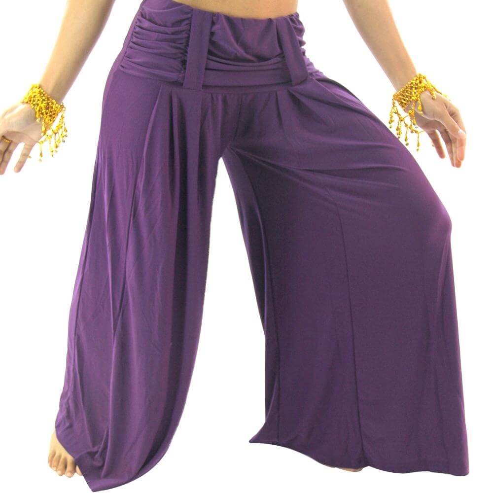 Comfortable Ruched Belly Dance Pants - Click Image to Close