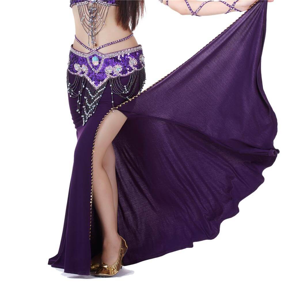 Fashion Glassbeads Embroidery Belly Dance Skirt (belt not included) - Click Image to Close