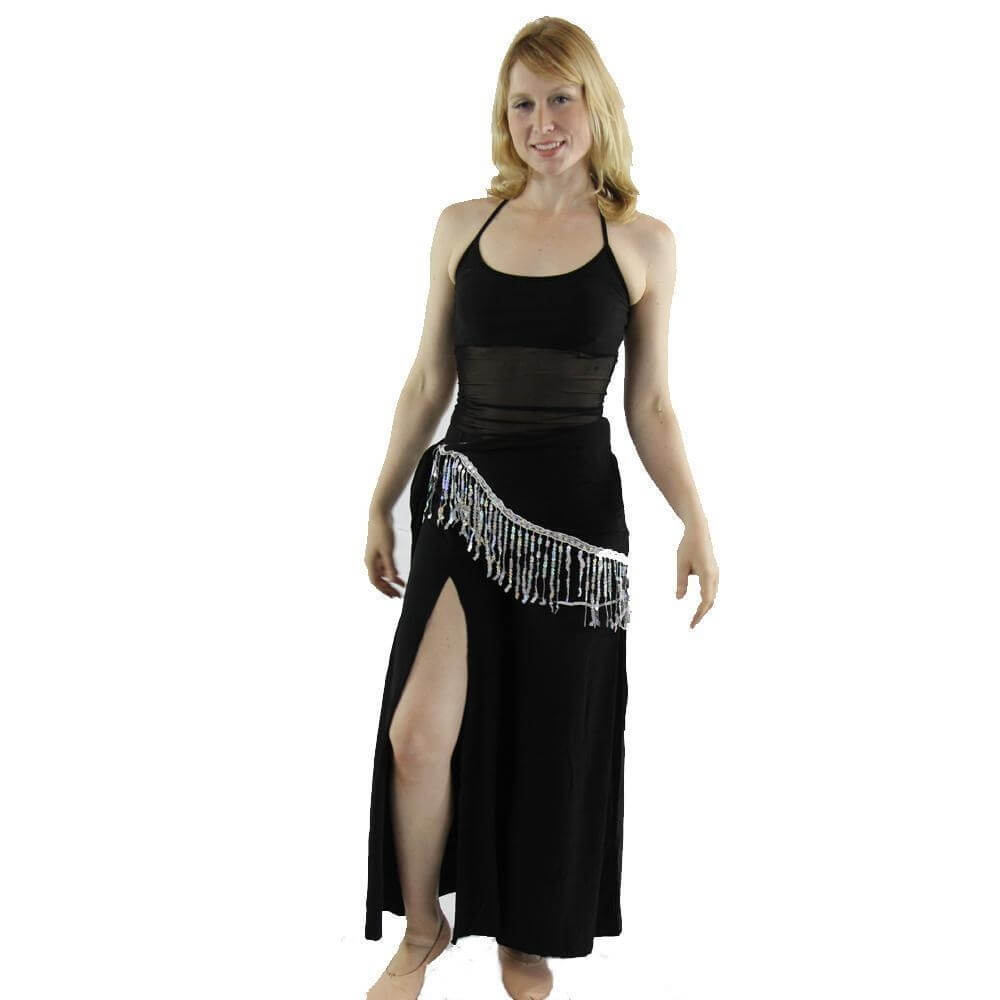 Semi-transparent 3-Piece Belly Dance Costume - Click Image to Close