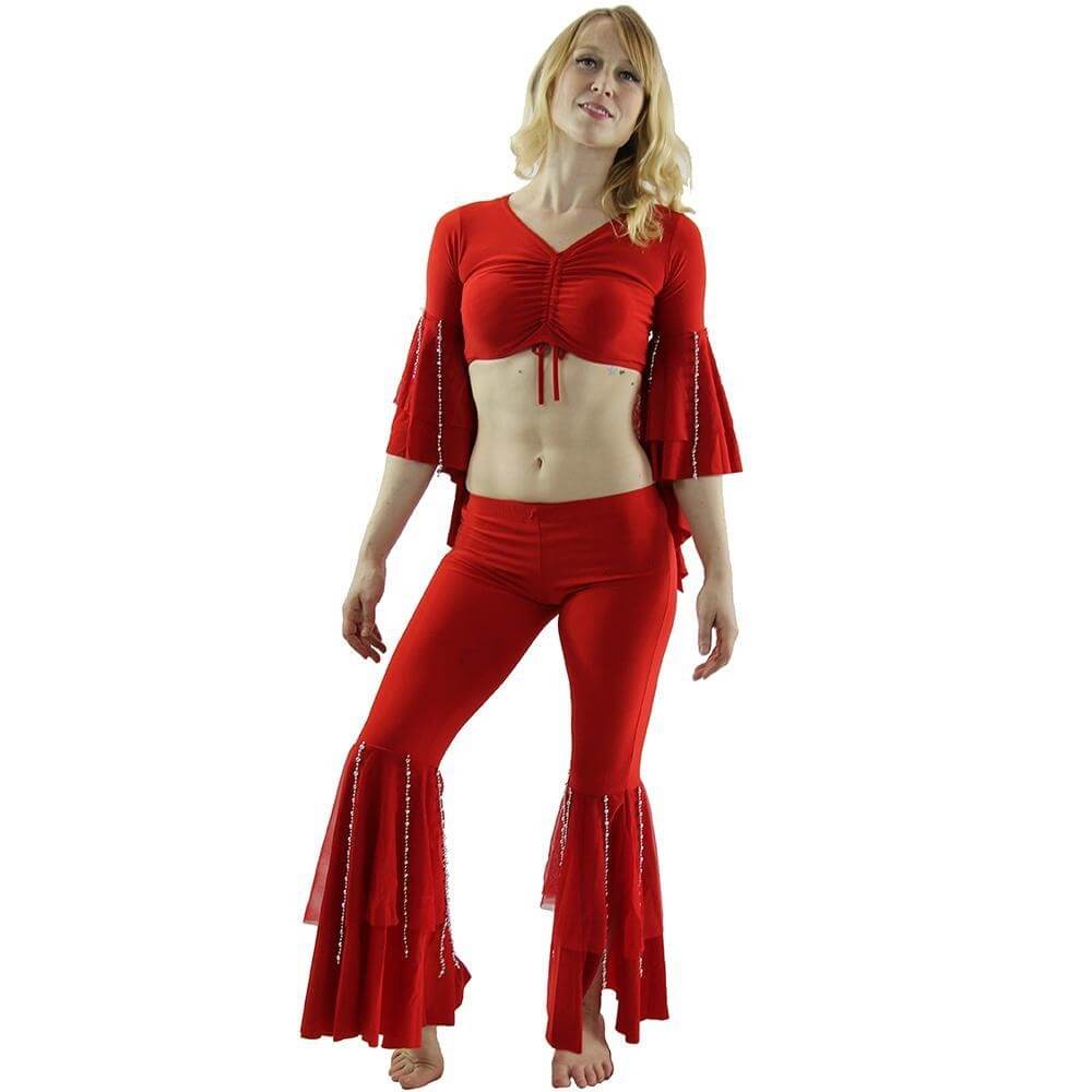 Bead String 2-Piece Belly Dance Costume(Belt no included) - Click Image to Close