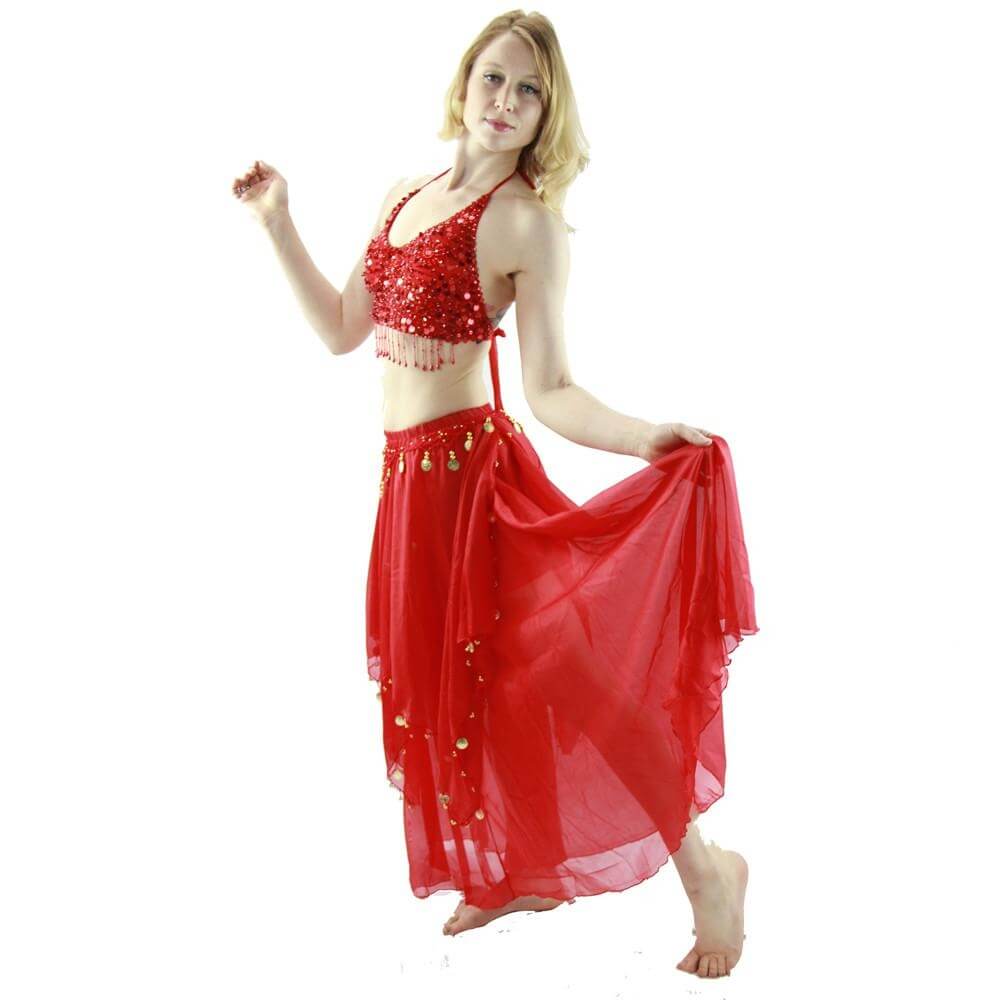 Five Flowers 2-Piece Belly Dance Costume - Click Image to Close
