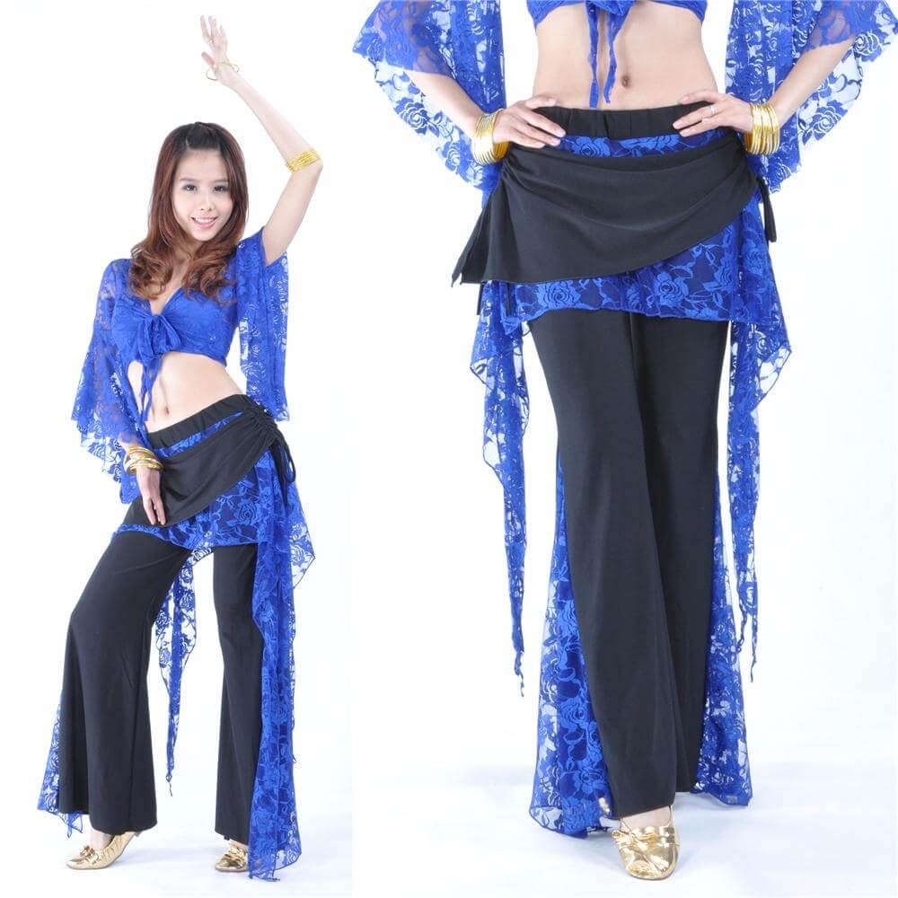 Lace Fabric 2-piece Belly Dance Costume - Click Image to Close