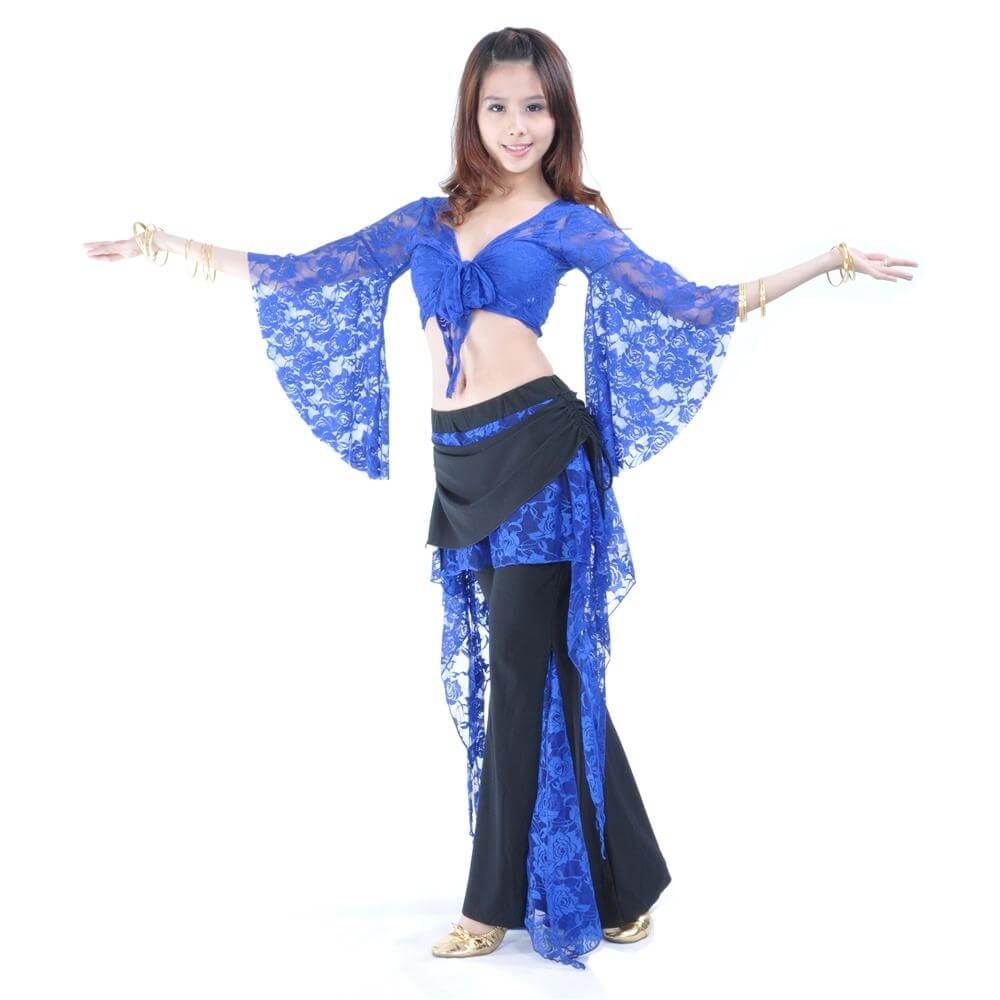 Lace Fabric 2-piece Belly Dance Costume - Click Image to Close