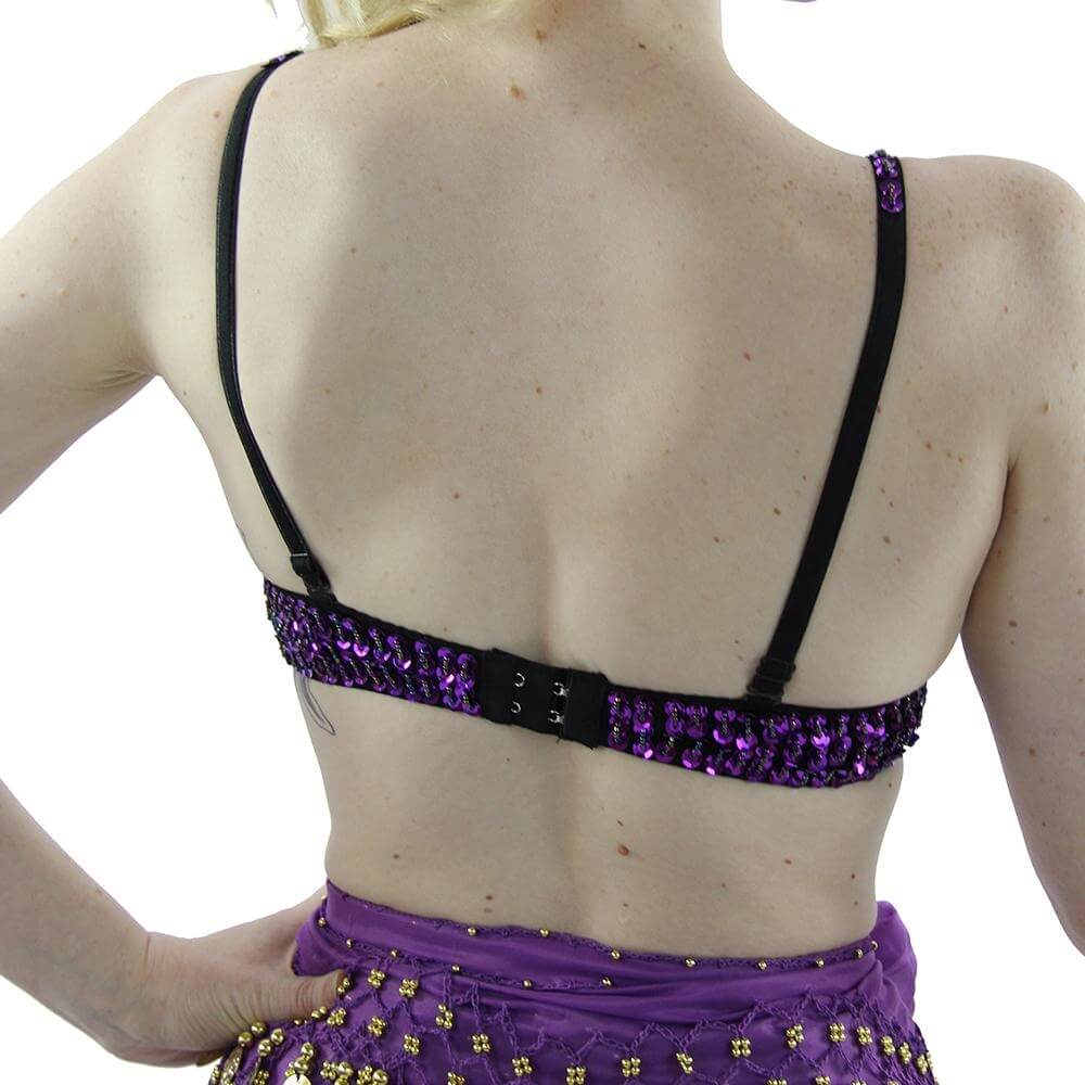 Fashion Six Flowers Belly Dance Bra - Click Image to Close