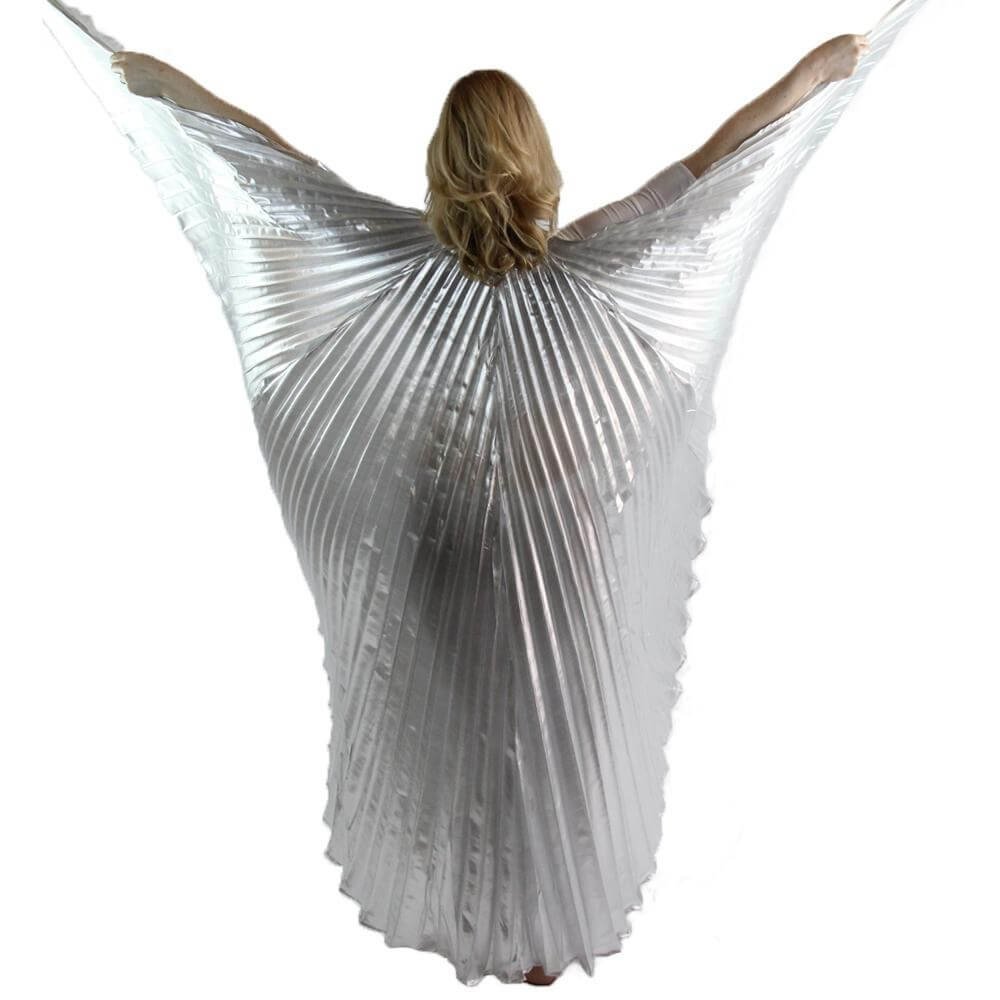 Solid Silver Worship Angel Wing - Click Image to Close