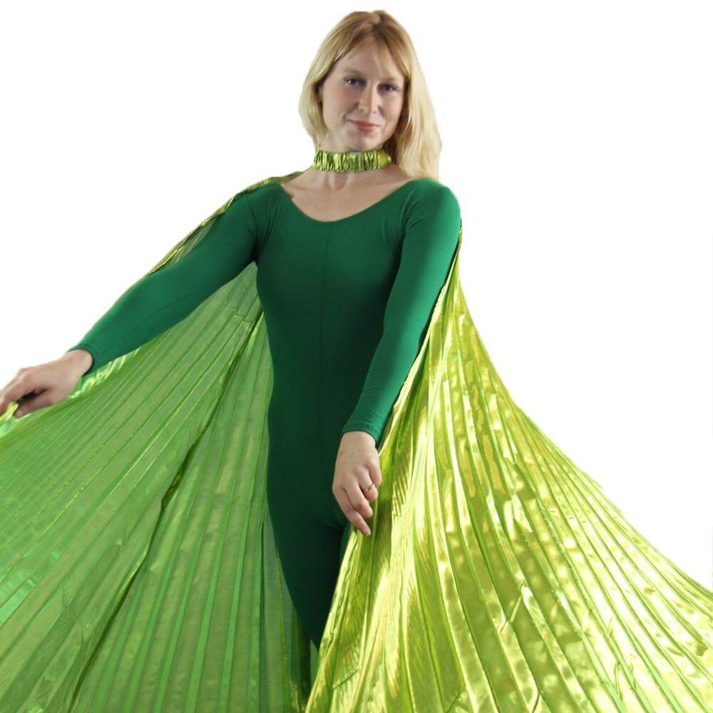 Solid Lime-Green Worship Angel Wing - Click Image to Close