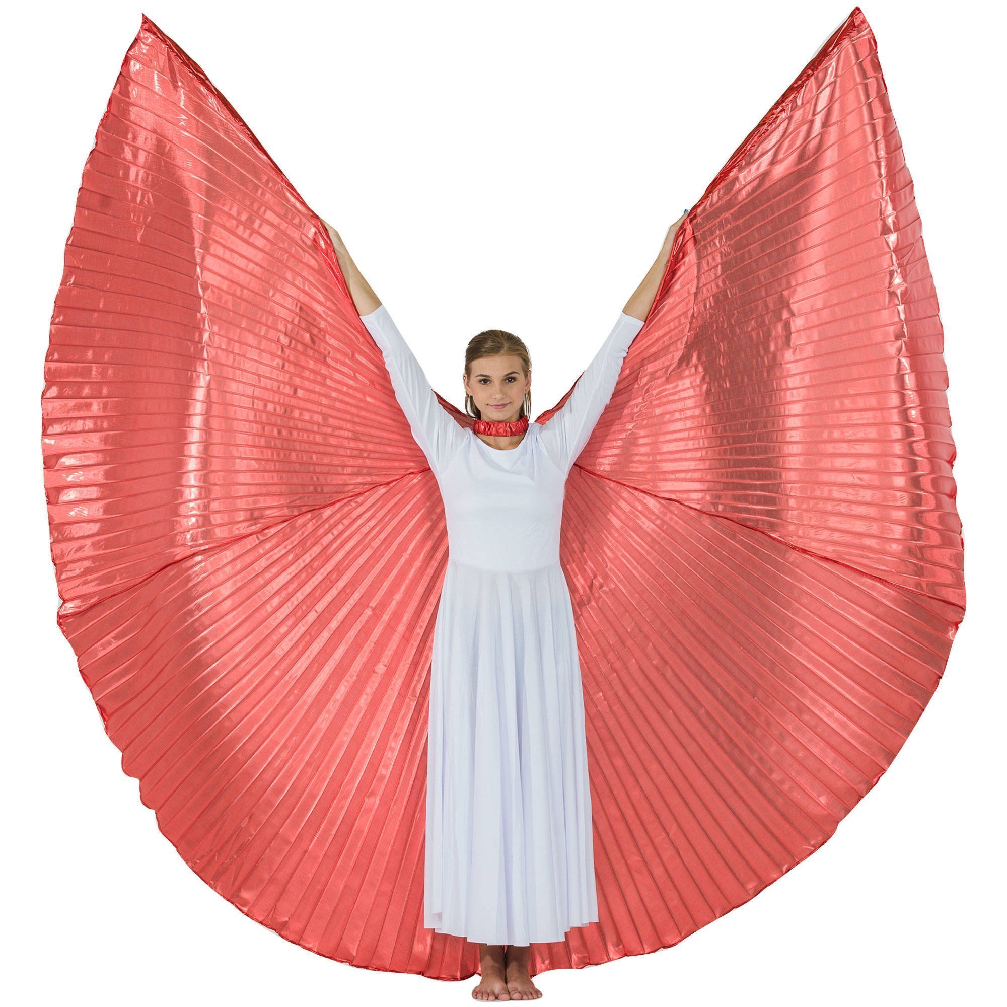 Solid Red Worship Angel Wing - Click Image to Close