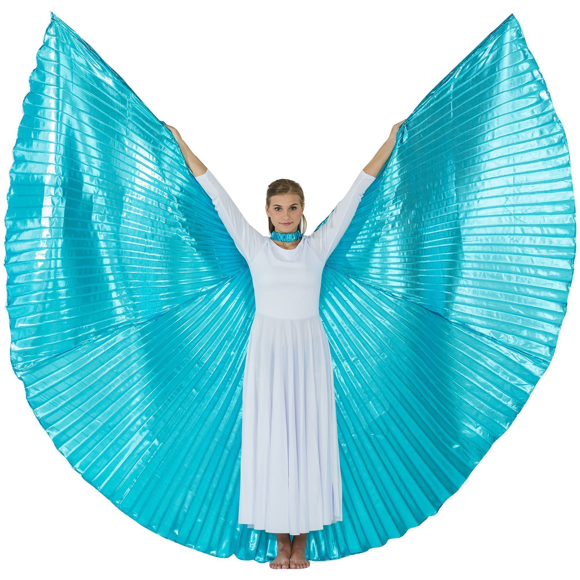 Solid Turquoise Worship Angel Wing
