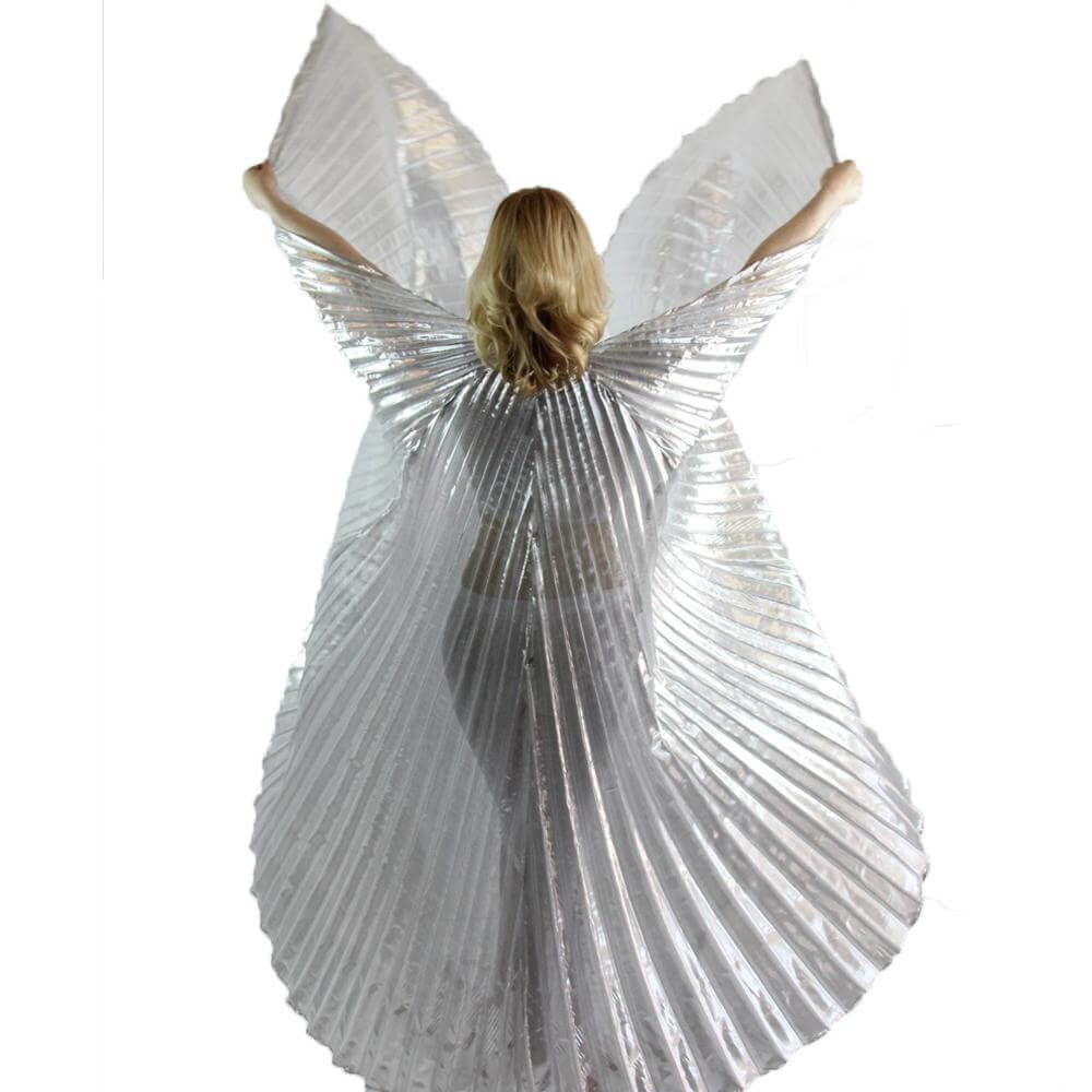 Transparent Silver Worship Angel Wing - Click Image to Close