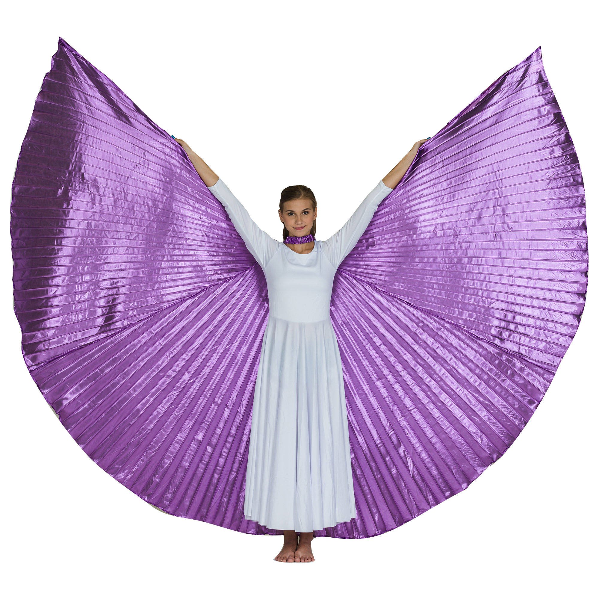 Solid Deep Purple Worship Angel Wing - Click Image to Close