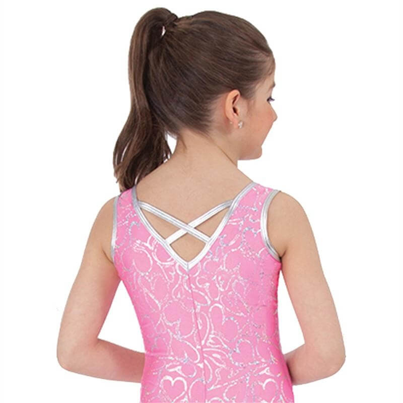 Body Wrappers Child Print Boatneck Bike-A-Tard - Click Image to Close