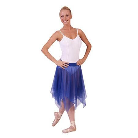 Uneven Hem Double Layer Chiffon Skirt Ministry Dance - Click Image to Close