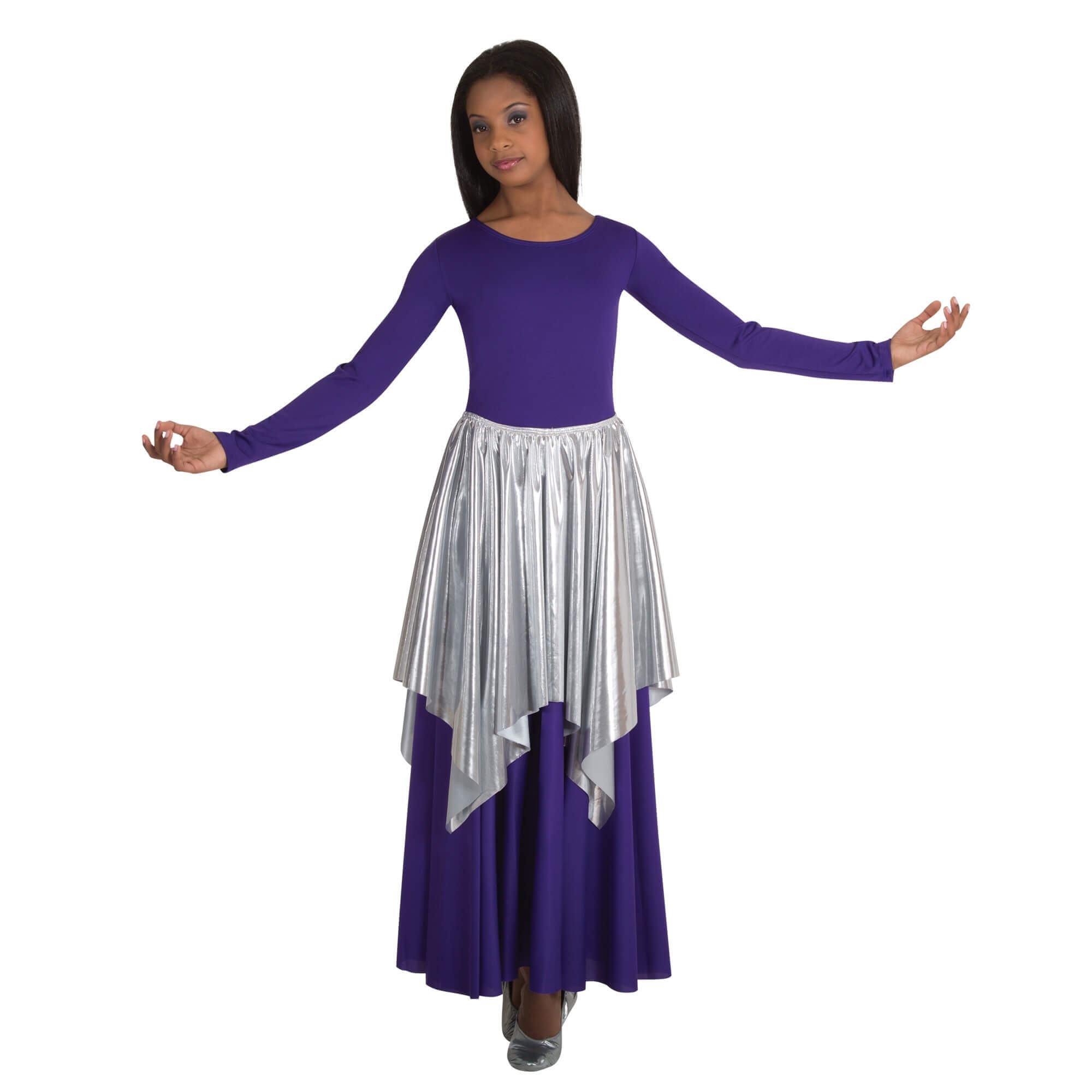 Body Wrappers Liturgical Dance Handkerchief Hem Skirt/Shoulder Drape - Click Image to Close