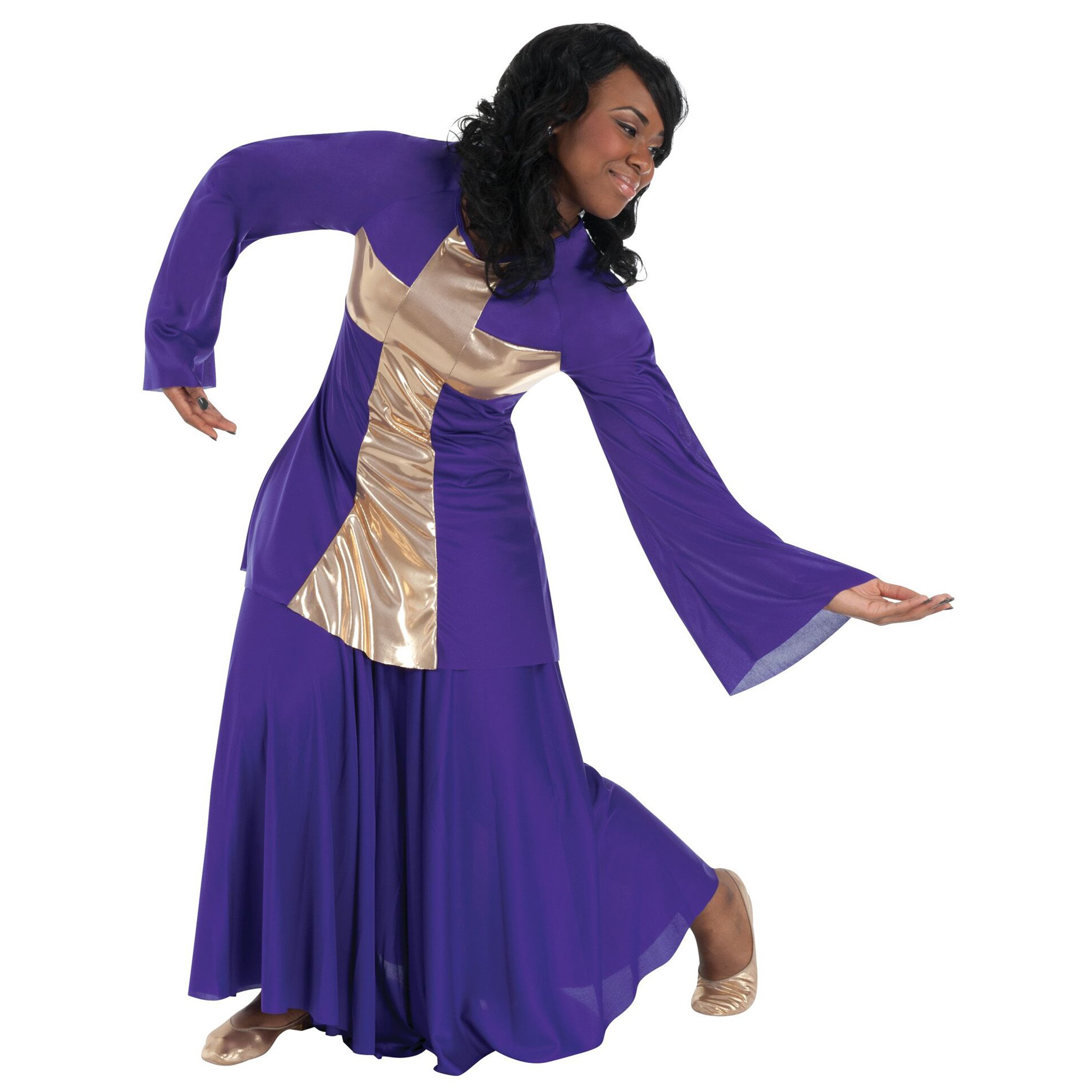 Body Wrappers Praise Dance Praise Cross Pullover Tunic - Click Image to Close