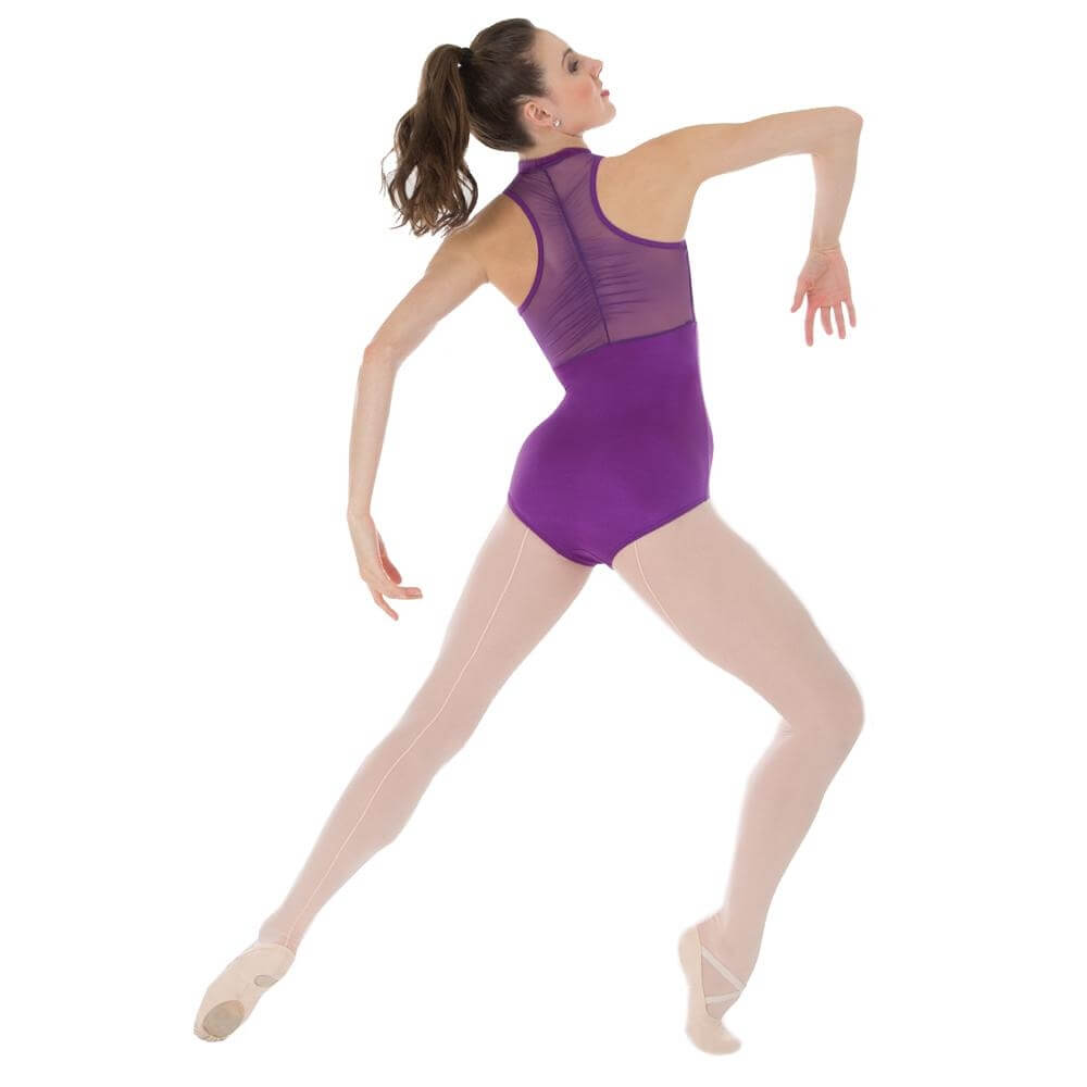 Body Wrappers / Tiler Peck Designs Power Mesh Zip Front Leotard - Click Image to Close