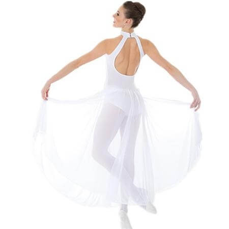 Body Wrappers Long Mock T-Neck Dance Dress - Click Image to Close