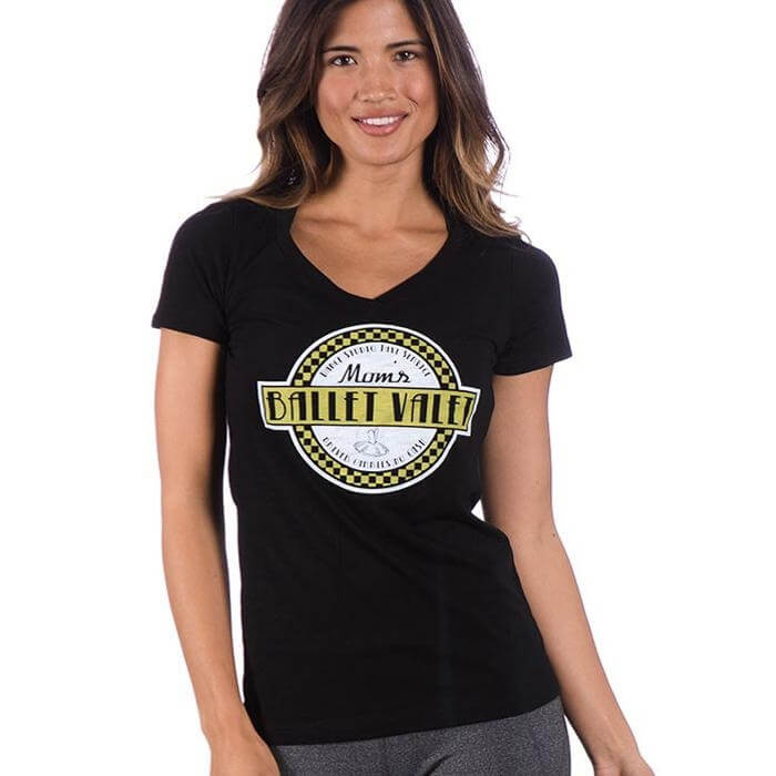 Covet Mom's Ballet Valet-Taxi Service Black Tee - Click Image to Close