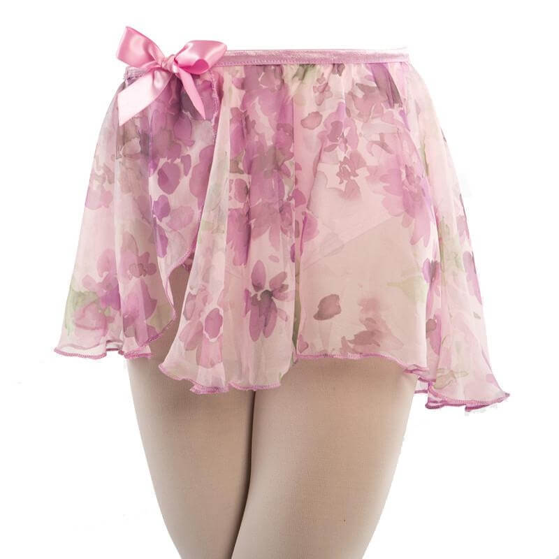 Danshuz Chiffon Flower Wrap Skirt - Click Image to Close