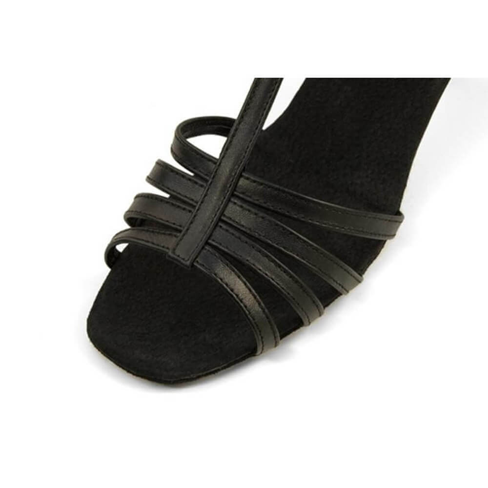 DiMichi Adult "KiKi" Leather Multi-strap Open-toe Ballroom Shoe - Click Image to Close