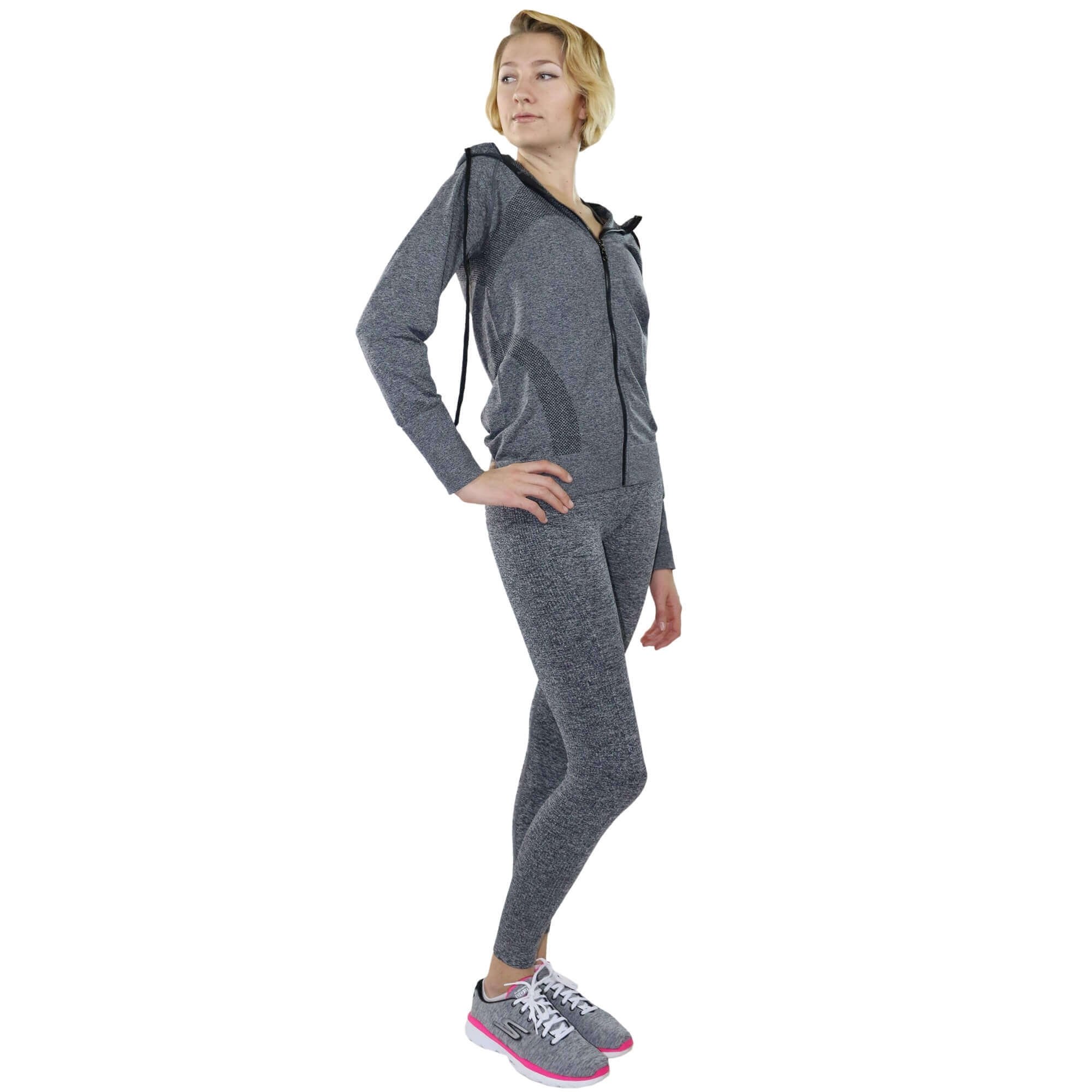 Fitcue Women's Full Zip Workout Hoodie - Click Image to Close