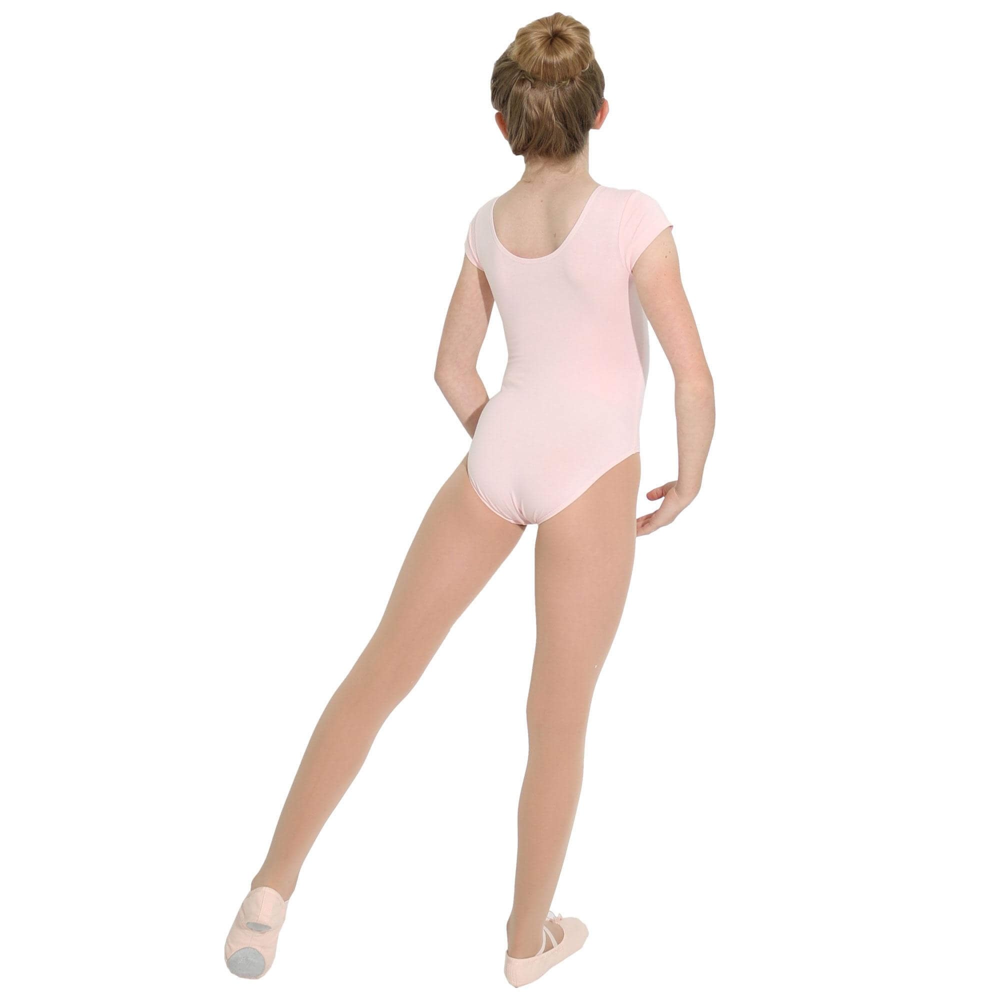 Danzcue Child Cotton Short Sleeve Ballet Cut Leotard - Click Image to Close