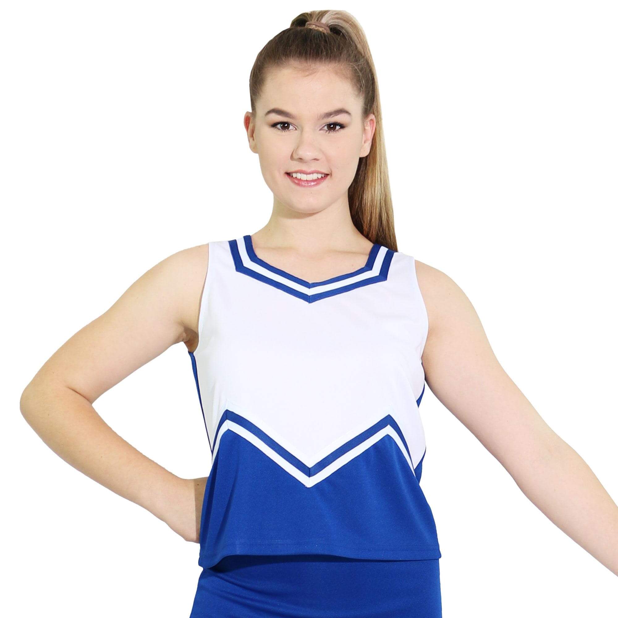 Danzcue Adult M Sweetheart Cheerleaders Uniform Shell Top - Click Image to Close