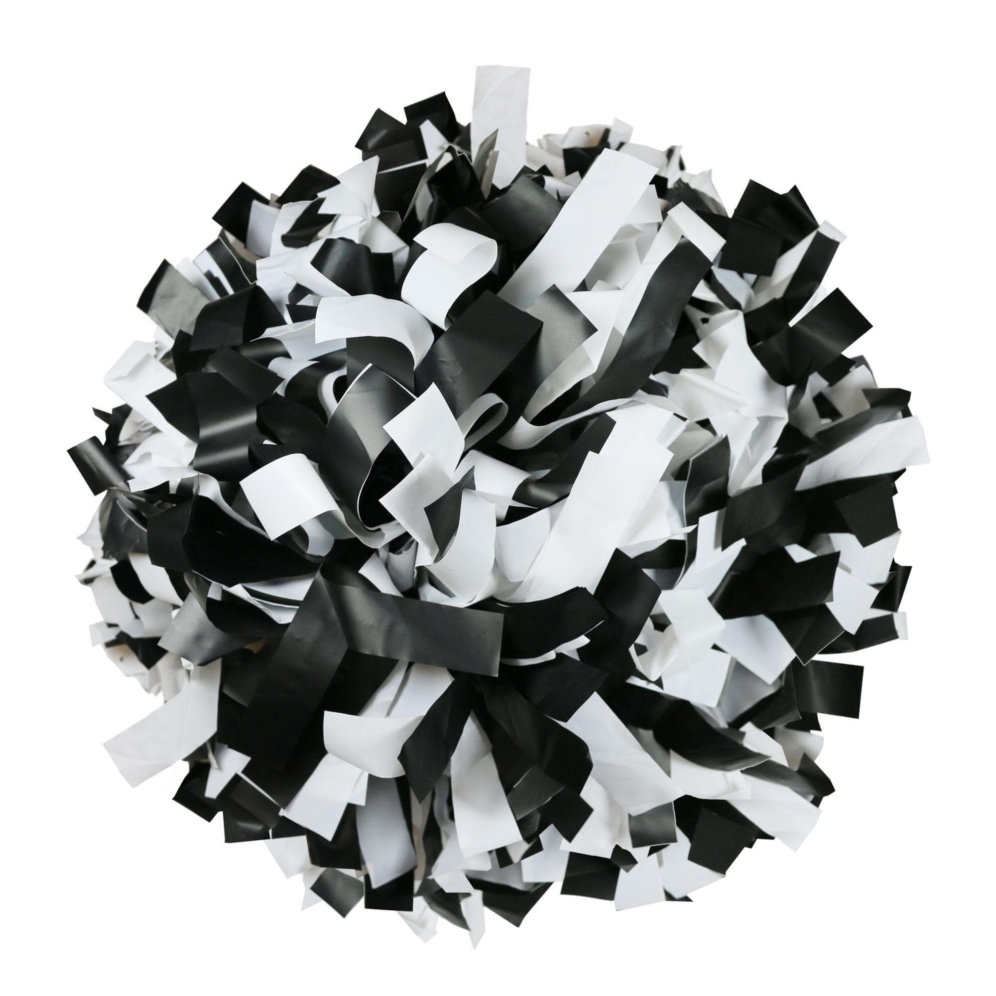 Danzcue Black/White Plastic Poms - One Pair - Click Image to Close