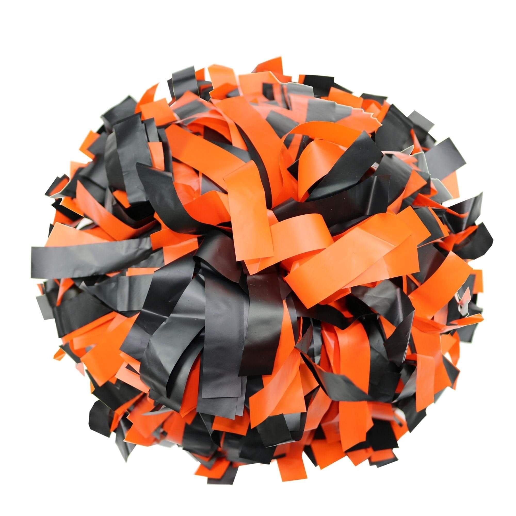 Danzcue Orange/Black Plastic Poms - One Pair - Click Image to Close