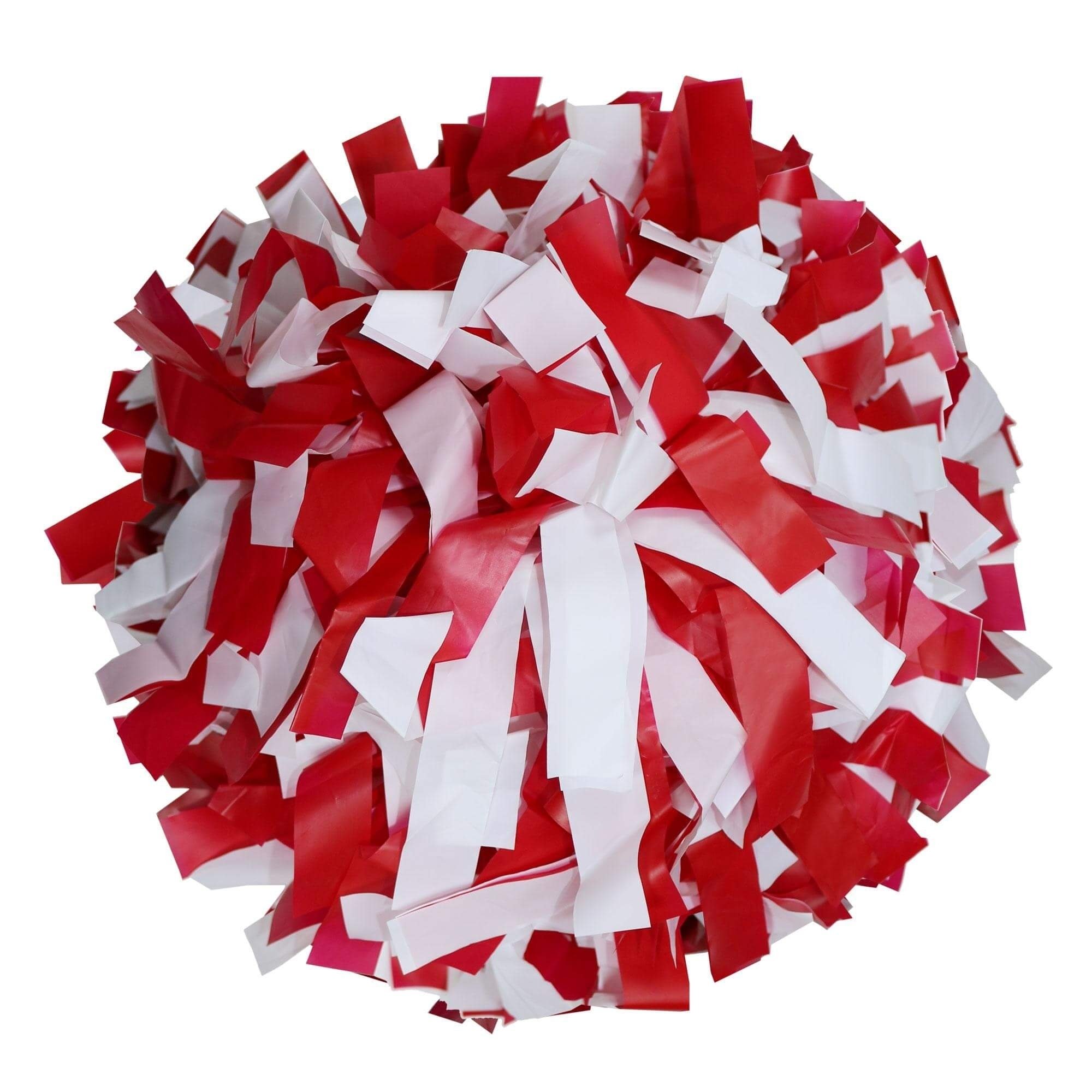 Danzcue Red/White Plastic Poms - One Pair - Click Image to Close