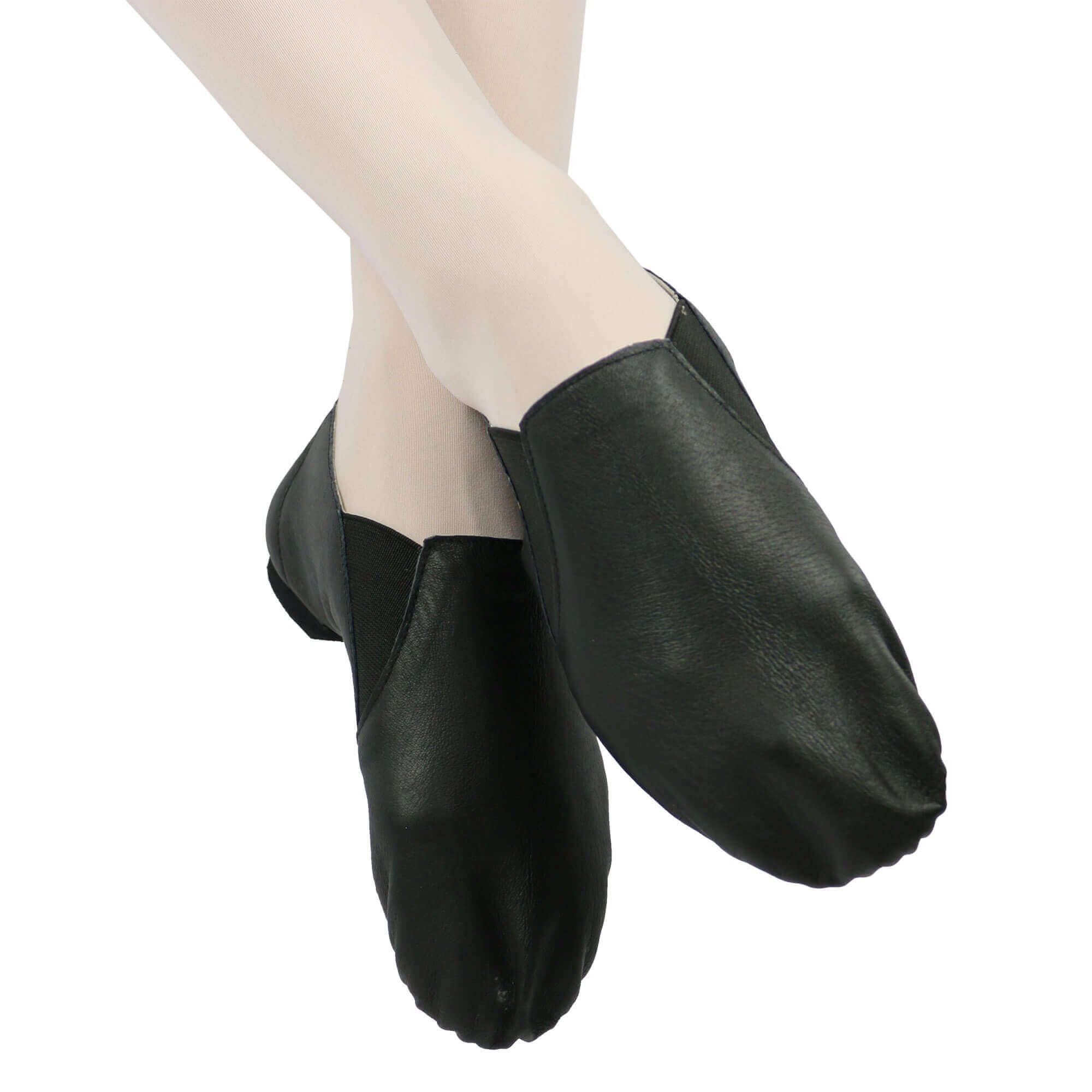 Danzcue Adult Dance Leather Jazz Bootie - Click Image to Close