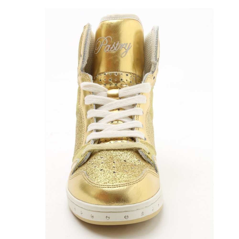 Pastry Dance Adult "Glam Pie" Glitter Gold Sneaker - Click Image to Close