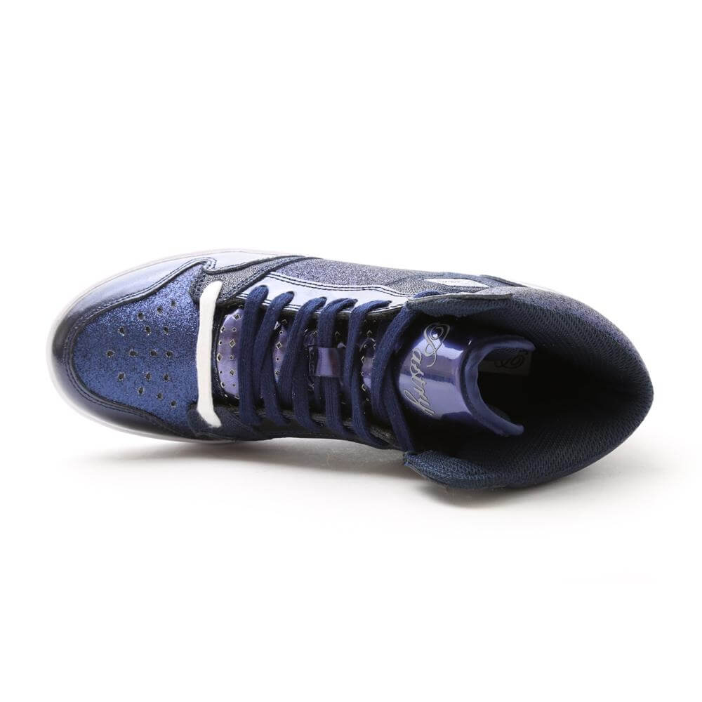 Pastry Dance Adult "Glam Pie" Glitter Navy Sneaker - Click Image to Close