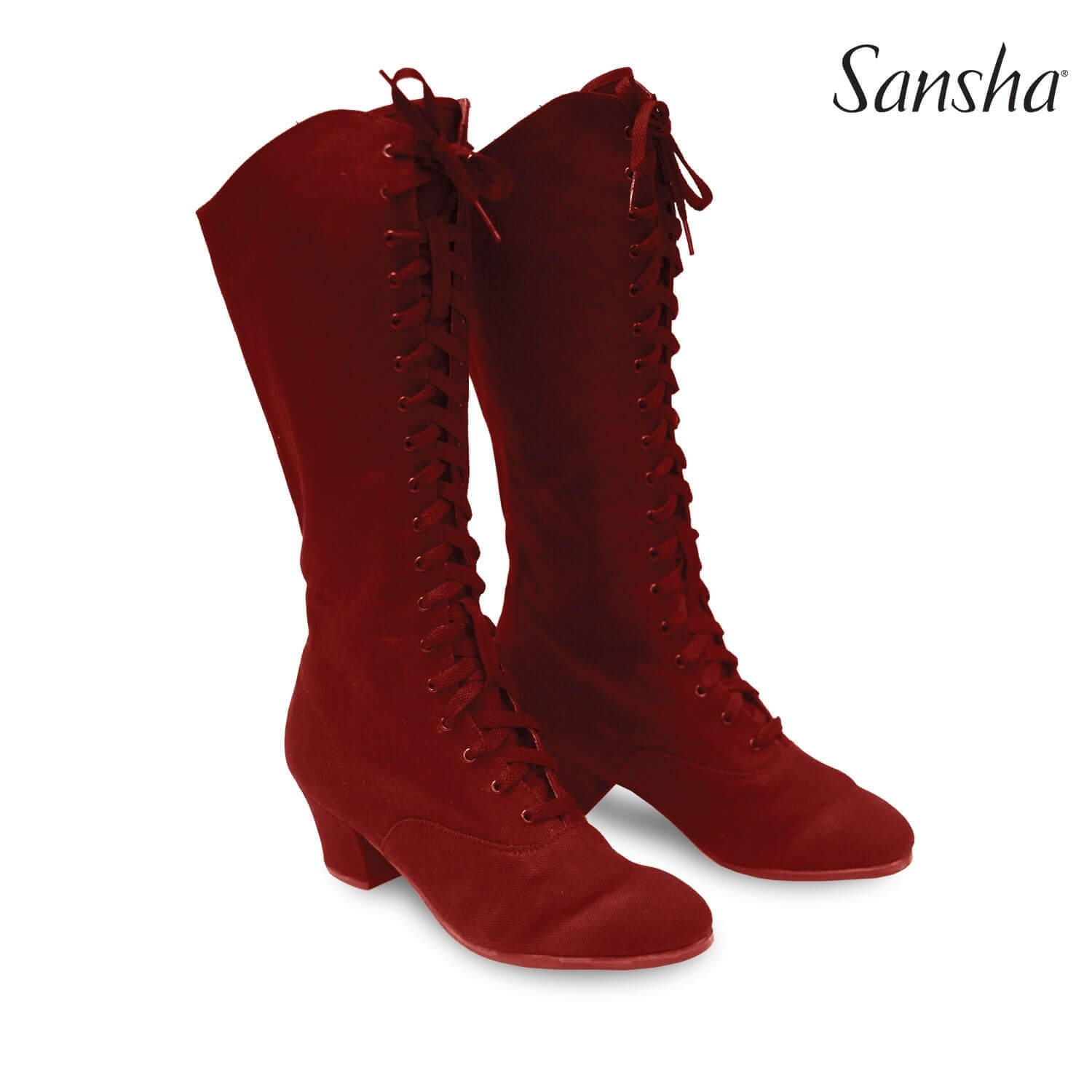 Sansha Canvas Can-can Front Lace-up Character Boots