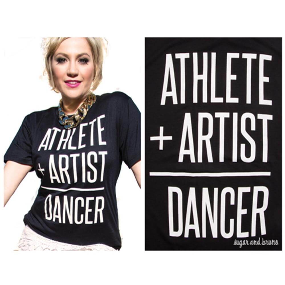 Sugar and Bruno Stacey Athlete+Artist Crewneck Tee - Click Image to Close