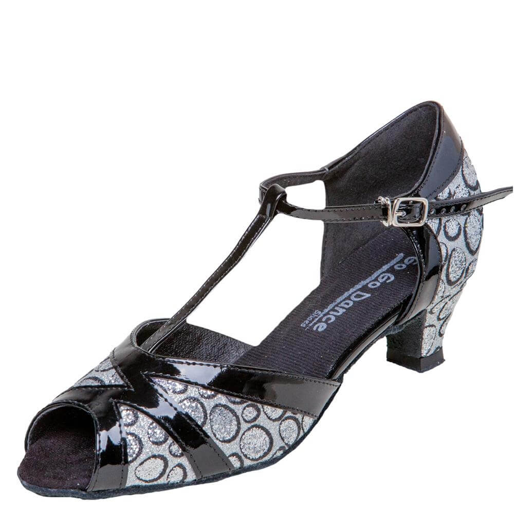 GOGO Ladies 1.3" Heel T-Strap Ballroom Shoe - Click Image to Close