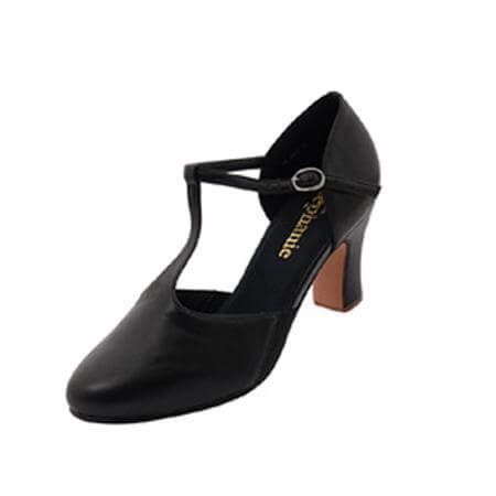 Stephanie Ladies 2.5" Heel T-strap Character Shoes - Click Image to Close