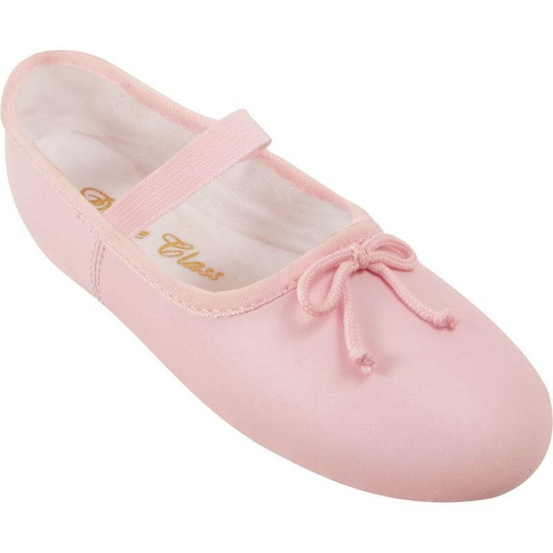 Dance Class® Child Leather-Like Full Sole Ballet Shoe - Click Image to Close