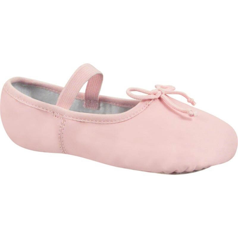 Dance Class® Child Leather-Like Full Sole Ballet Shoe - Click Image to Close