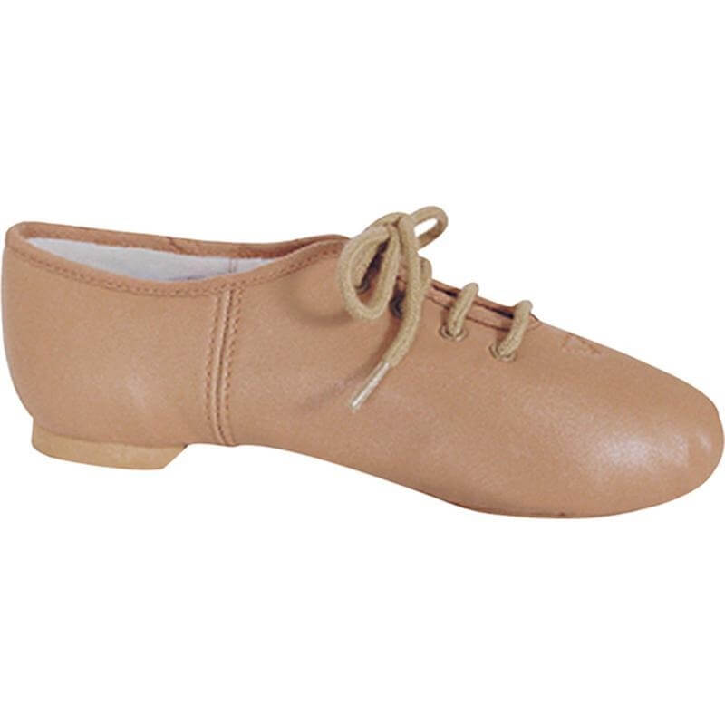 Dance Class® Child Nude Tan Leather Split Sole Jazz Shoe - Click Image to Close