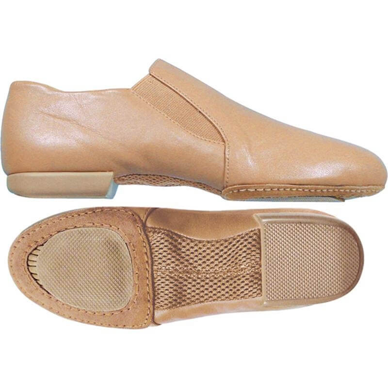 Dance Class® Child Leather Pro Slip On Jazz Boot - Click Image to Close