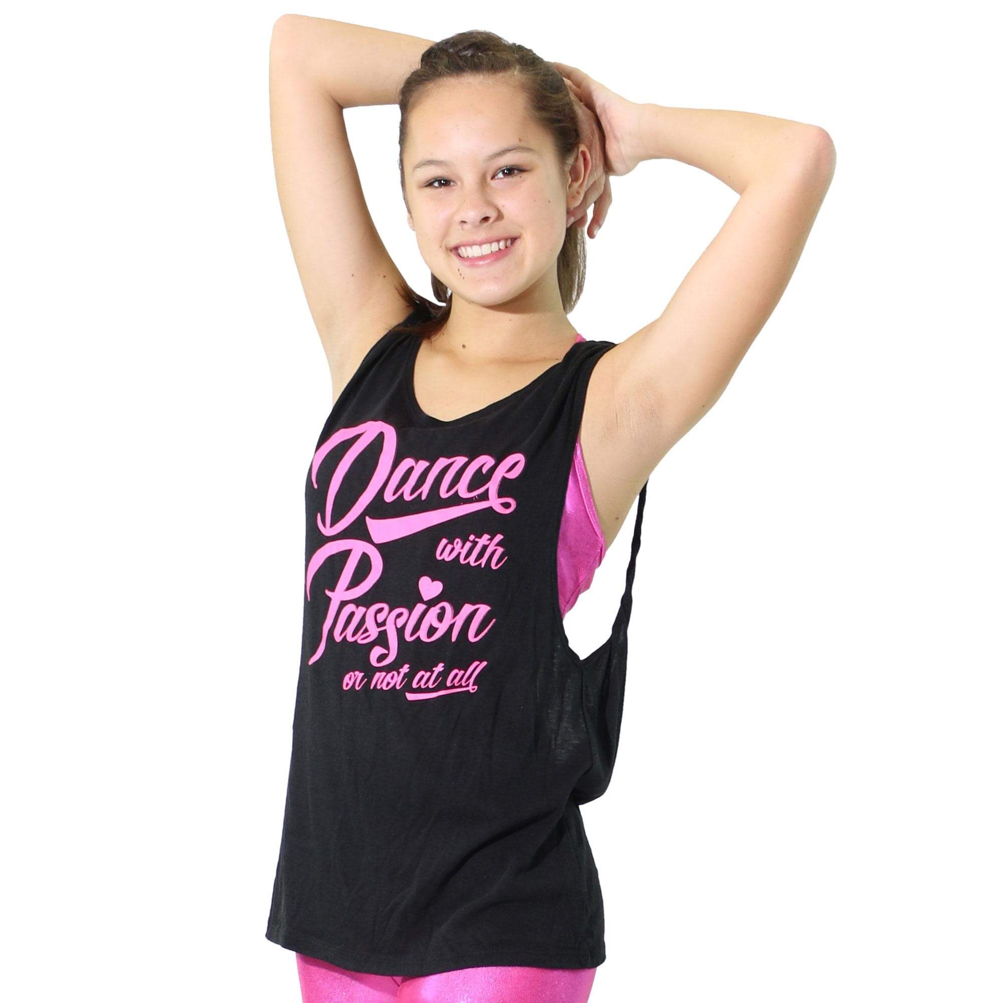 Trendy Trends "Dance with Passion" Twist Back Tank - Click Image to Close
