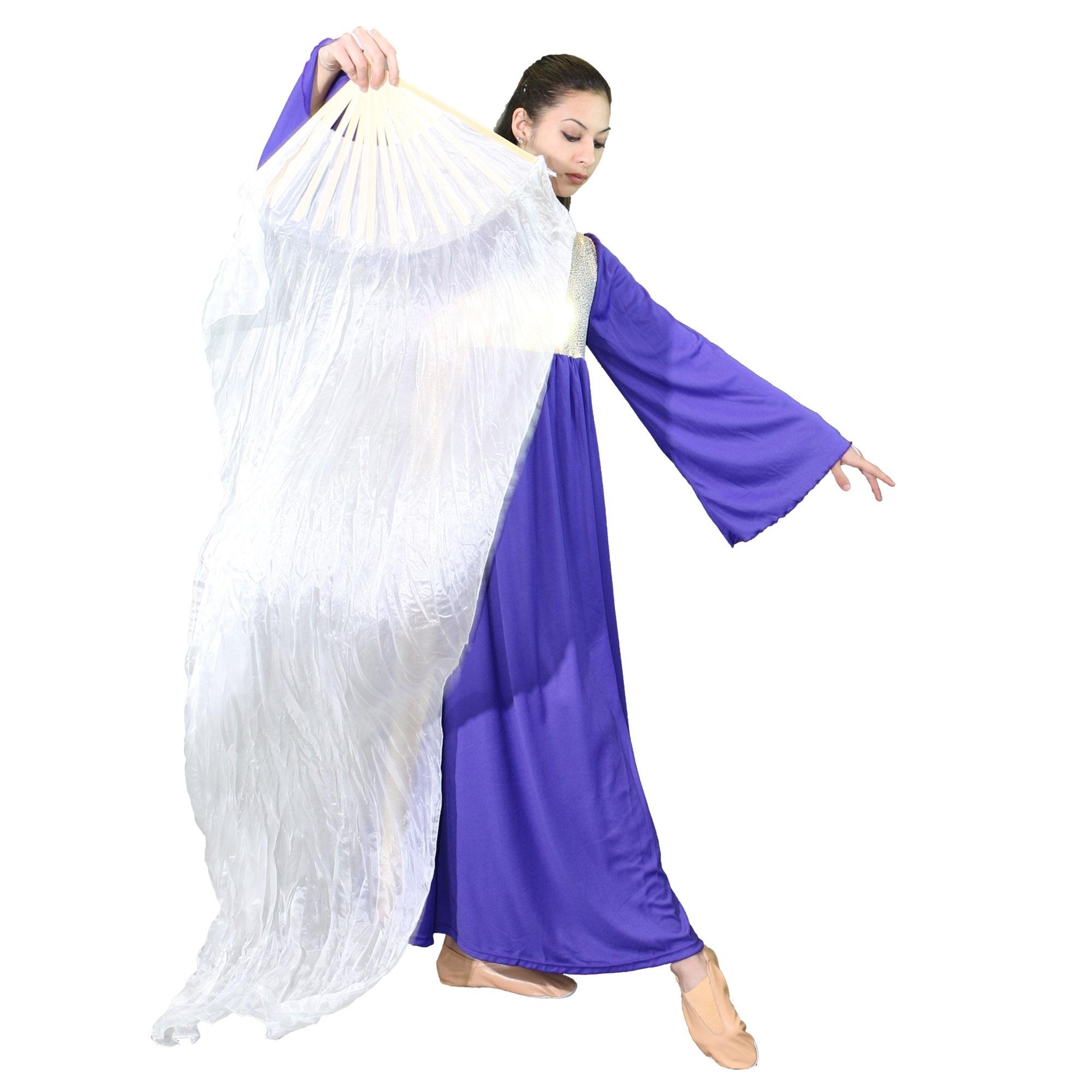 Danzcue Semi-transparent Silk Dance Fan