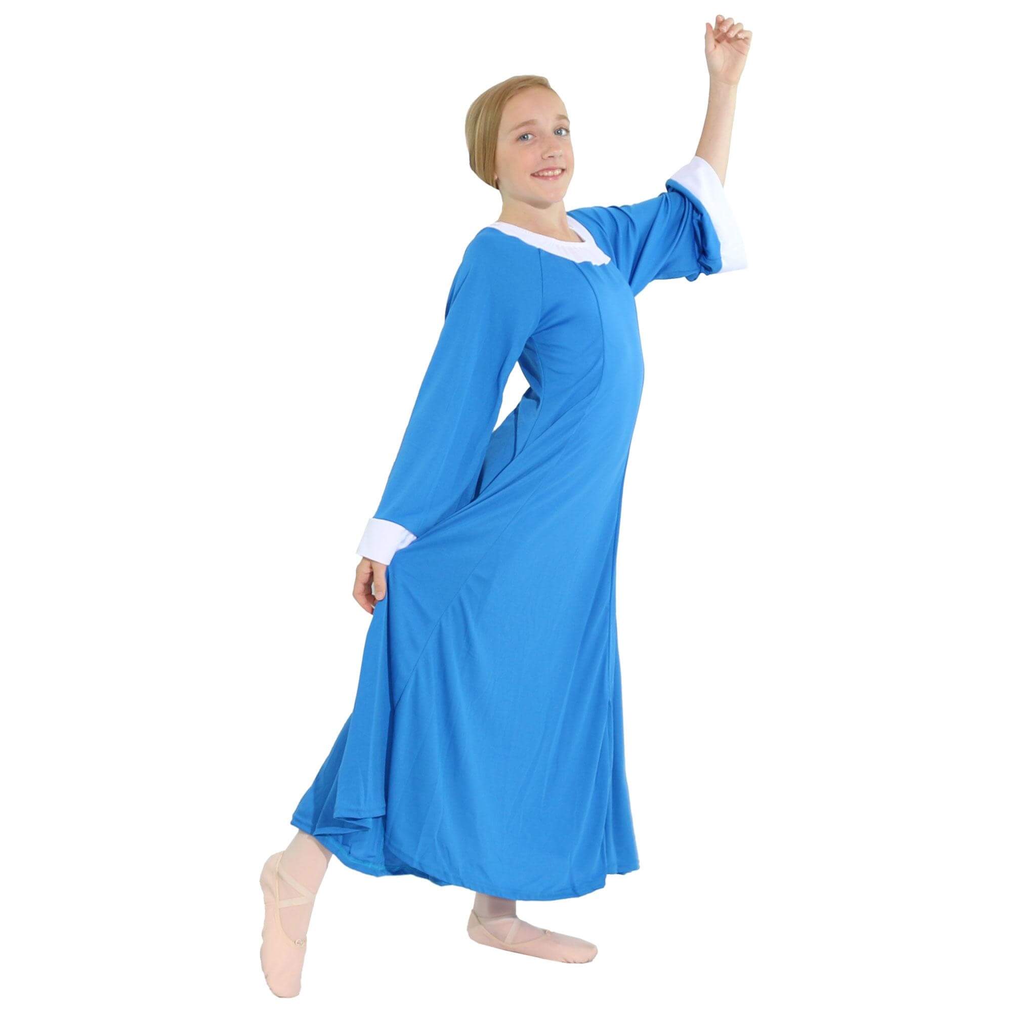 Danzcue Bell Sleeve Praise Dance Child Dress - Click Image to Close