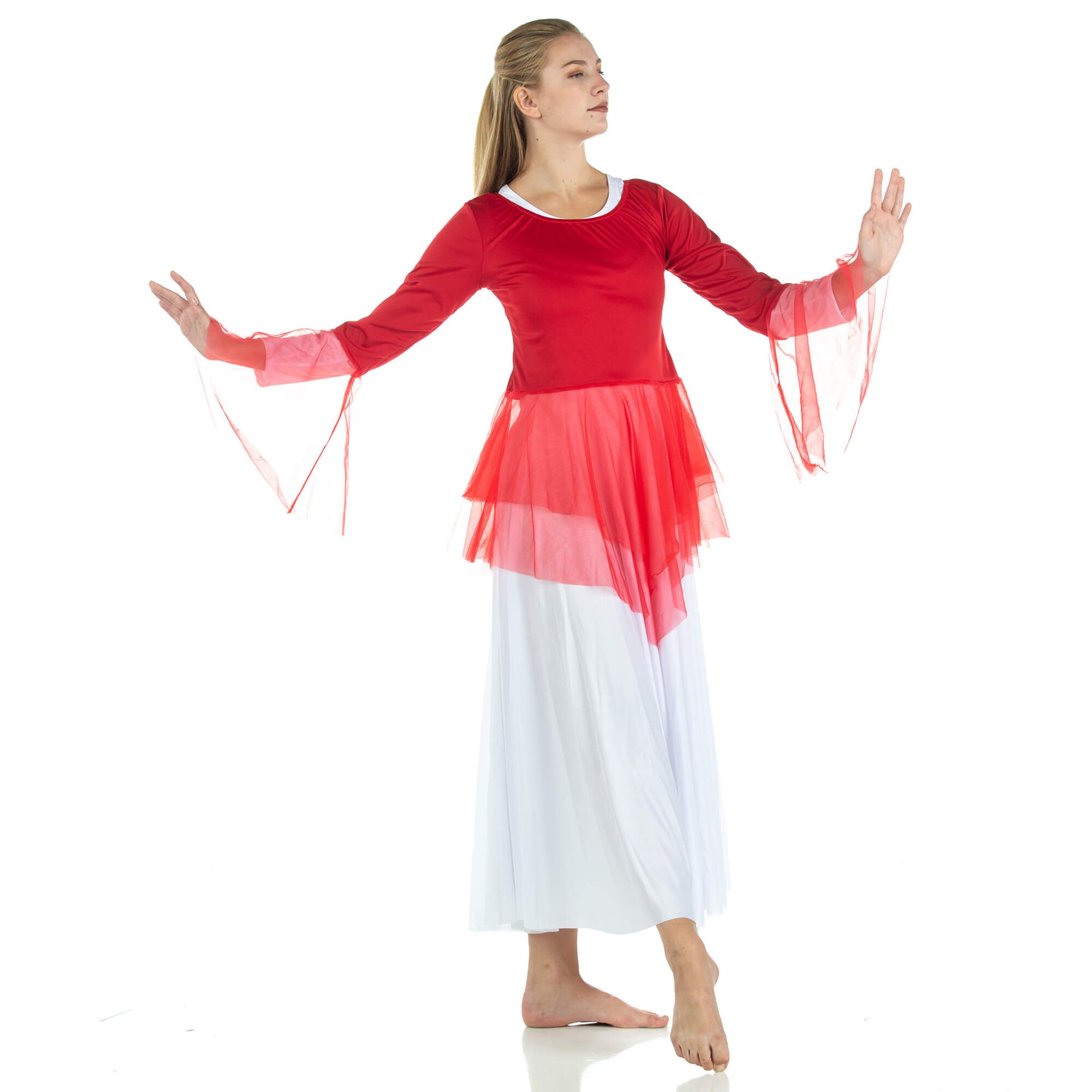 Danzcue Ministry Dance Chiffon Skirted Tunic - Click Image to Close