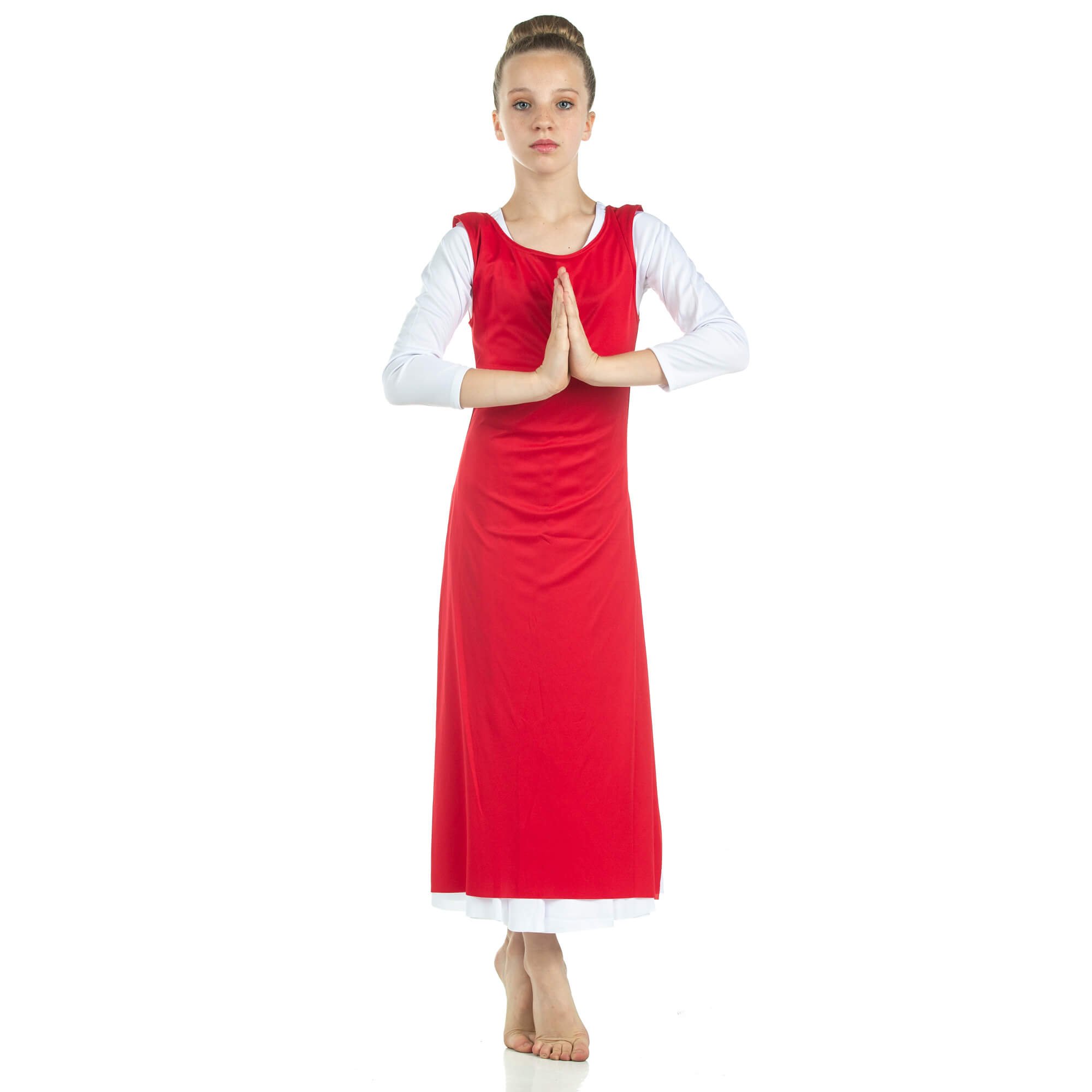 Child Worship Dance Tunic with Side Slits (white dress not included) - Click Image to Close
