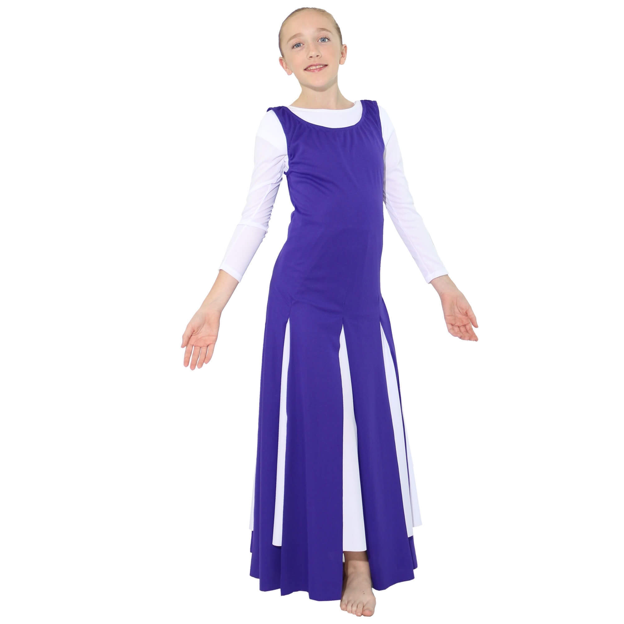Danzcue Child Praise Dance Paneled Tunic (white dress not included) - Click Image to Close