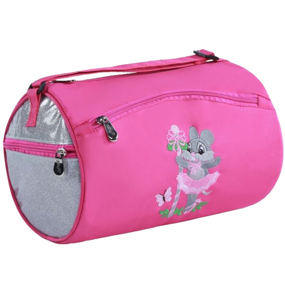 New Dance Bag Sassi Designs Black And Pink White Polka Dot Gymnast Bag